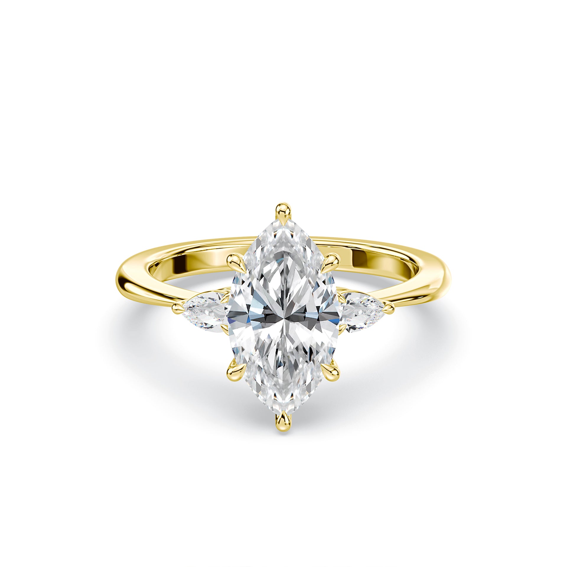 Marquise 2.54ct 3 Stone Diamond Ring