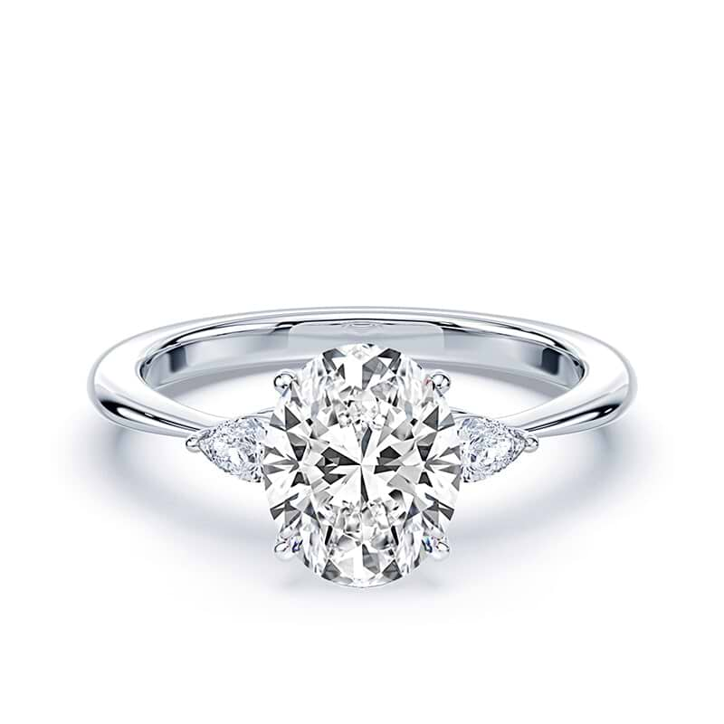 Three Stone Oval Engagement Ring