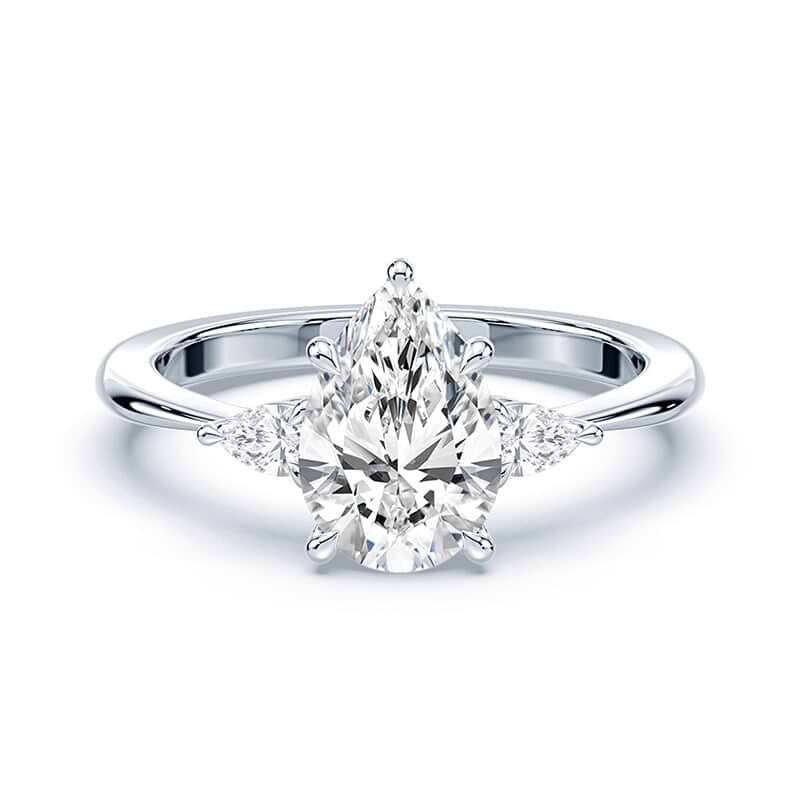 Three Stone Pear Diamond Ring