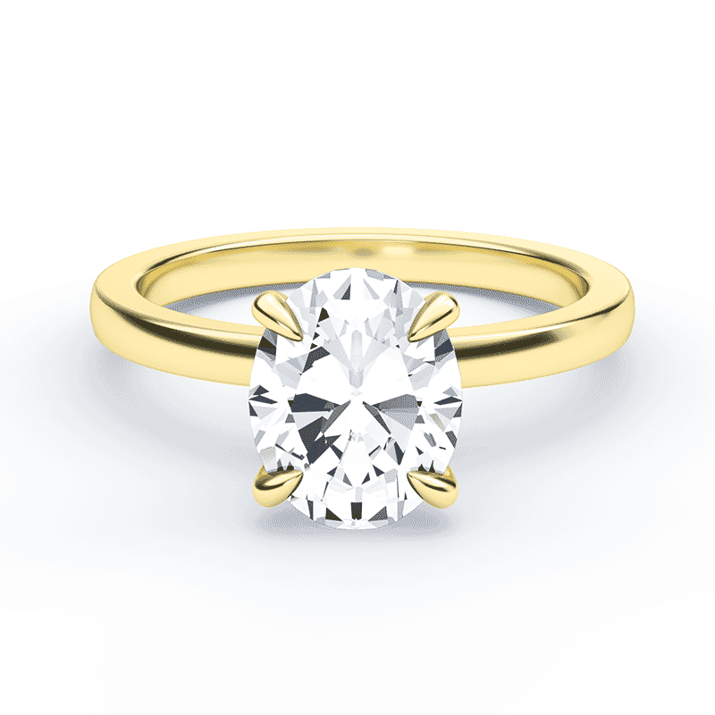 Oval Low Profile Solitaire