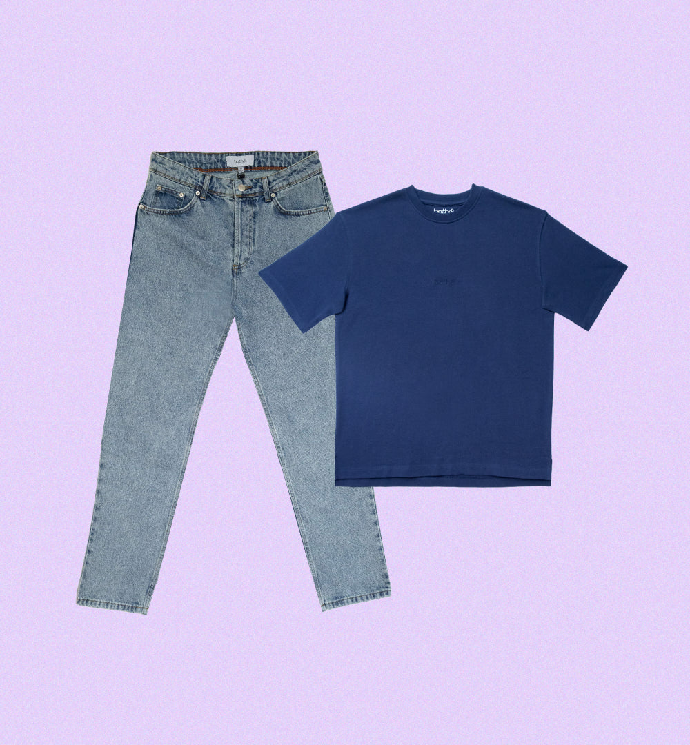 Jo denim pants and khazeel shirt bundle