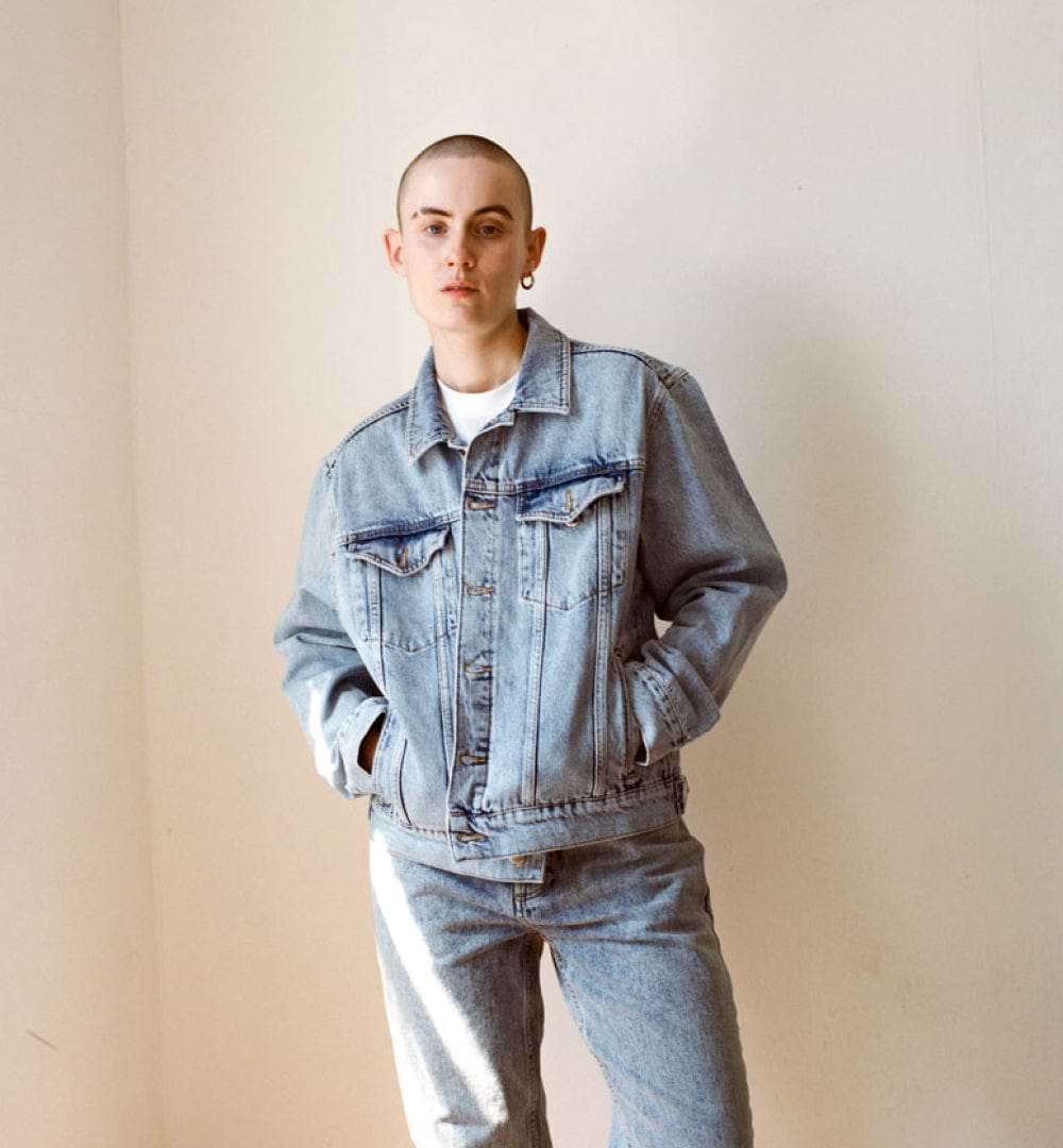 Nonbinary-denim-jacket-light-blue