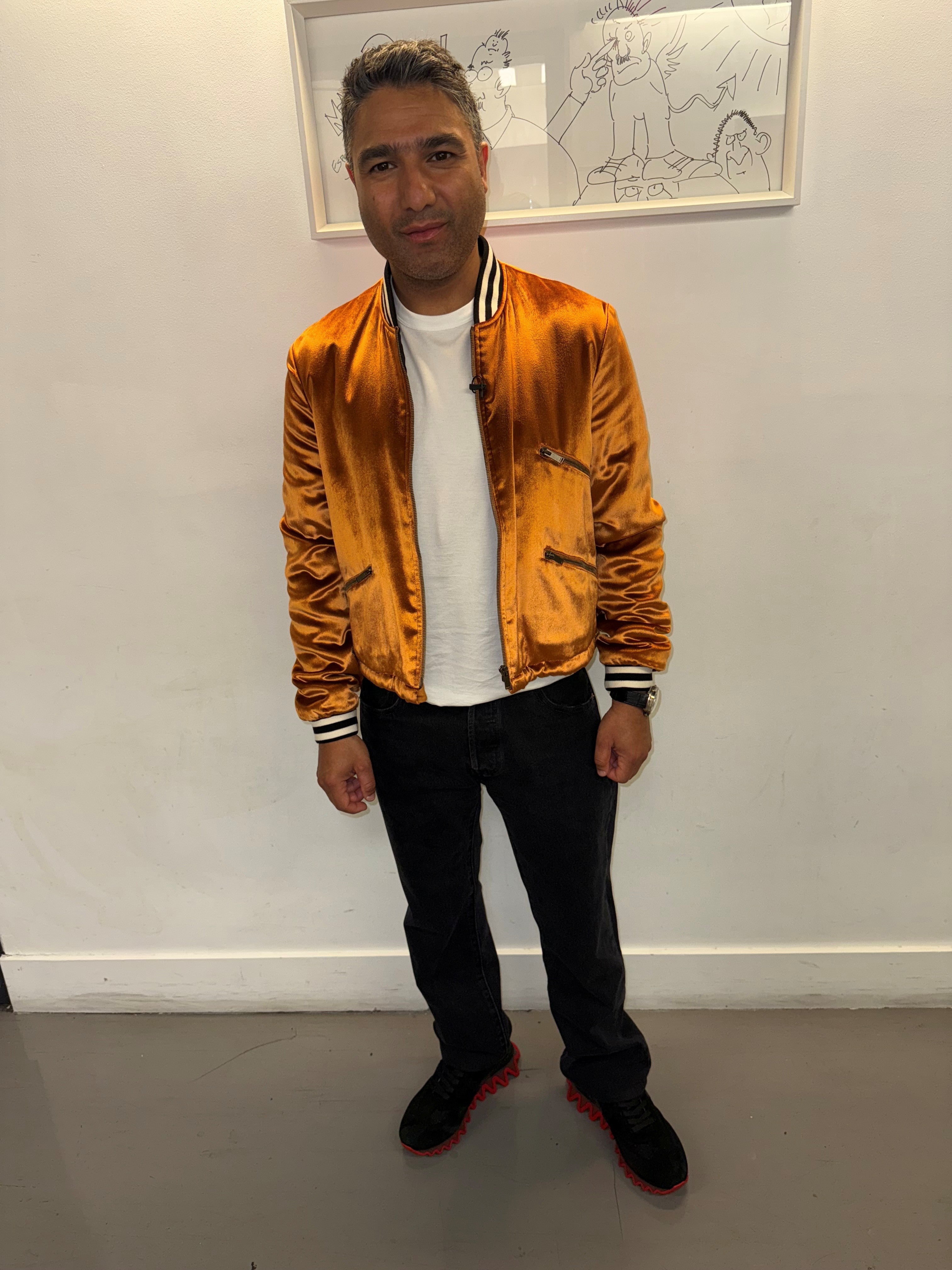 Nick Mohammed wears Fabergé on The One Show