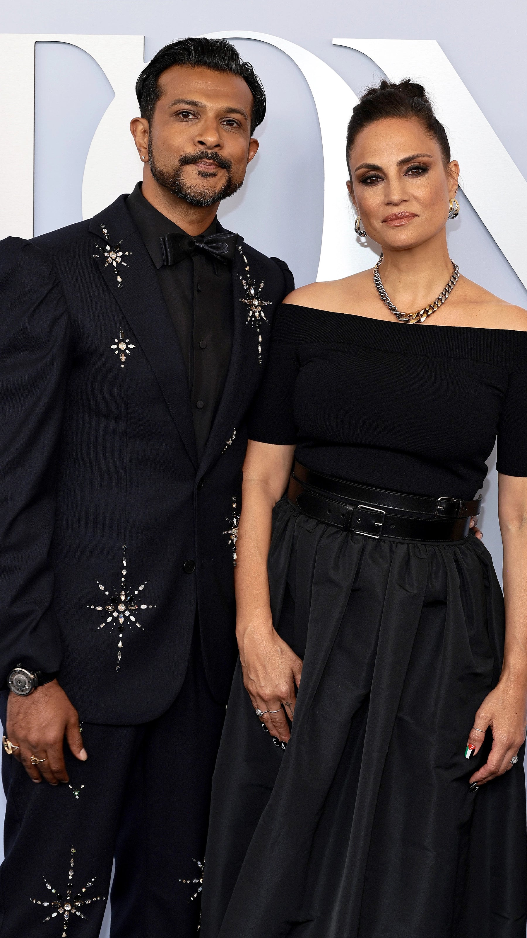 Utkarsh Ambudkar wears Fabergé for the 77th Annual Tony Awards