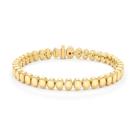 Colours of Love Cosmic Curve Yellow Gold Tennis Bracelet