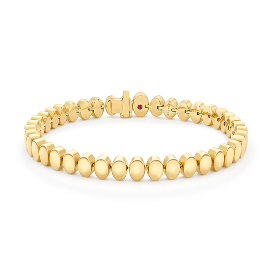 Colours of Love Cosmic Curve Yellow Gold Tennis Bracelet