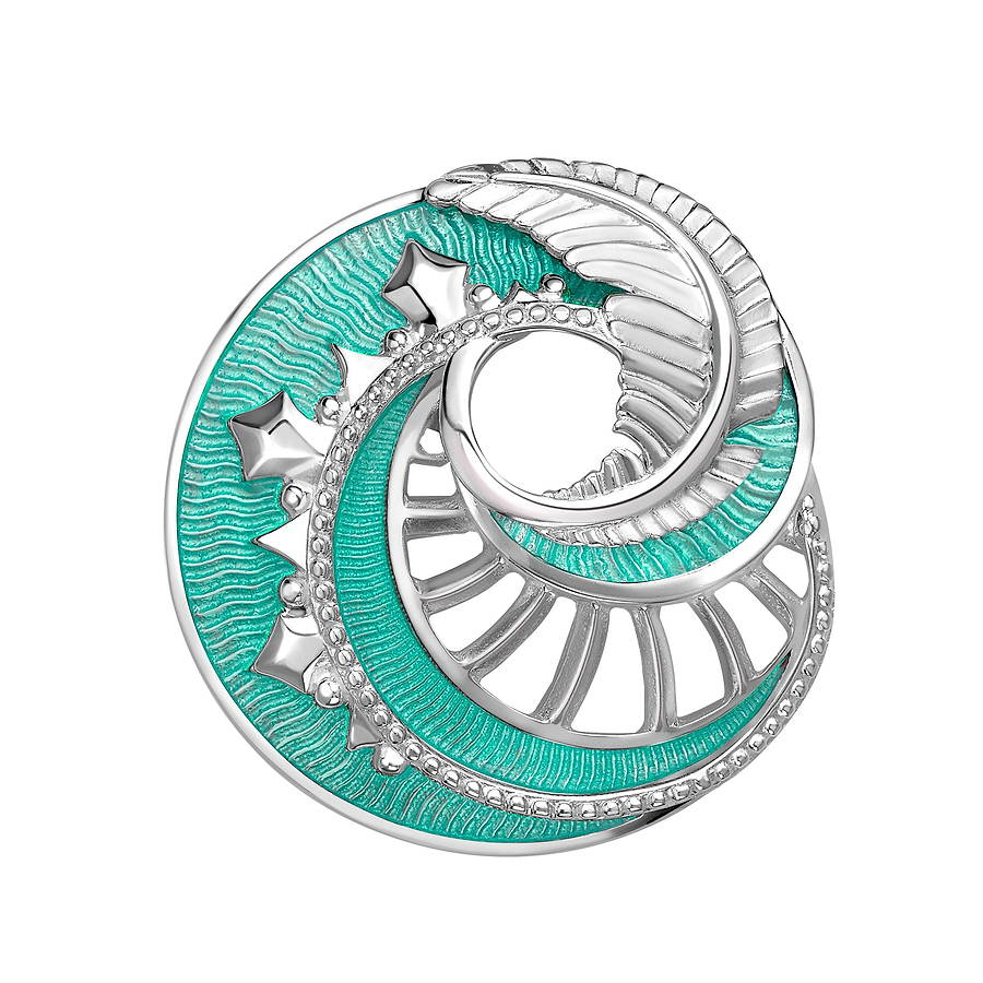 Fabergé Mystere brooch on a white background
