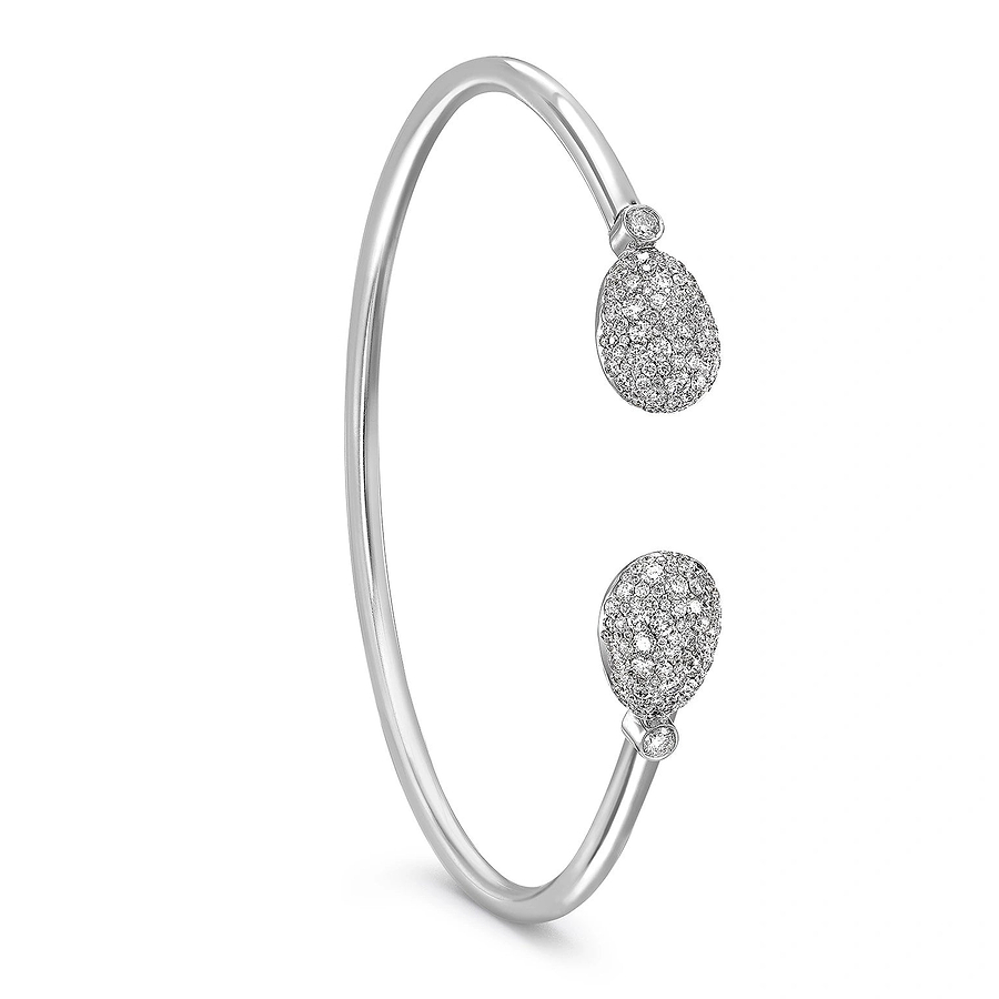 White Gold Diamond Open Bracelet | Fabergé