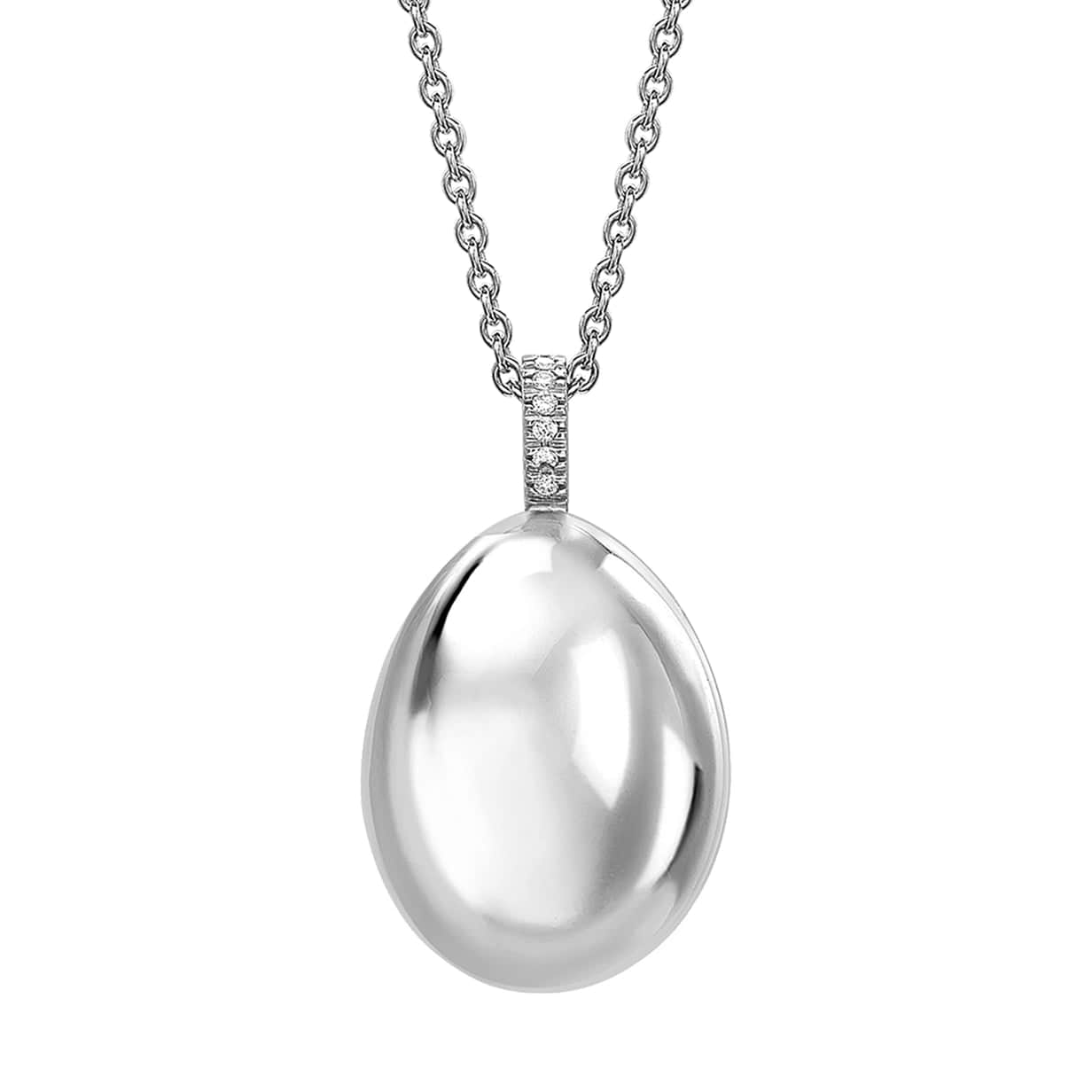 Fabergé Essence White Gold Egg Pendant | Fabergé | Fabergé