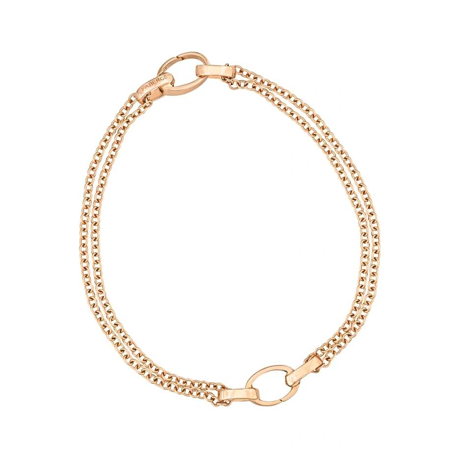 Rose Gold Dual Charm Bracelet | Fabergé