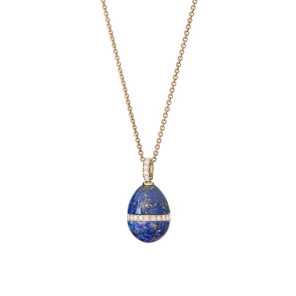 Fabergé Heritage Forever Lapis Lazuli Pendant in 18k yellow gold with diamonds. 