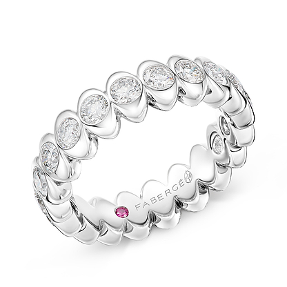 Cosmic Curve Platinum and Diamond Ring