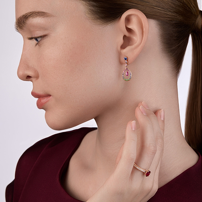 Ruby Pavé Ring with Diamonds