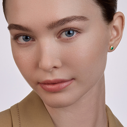 宇宙曲线翡翠耳钉