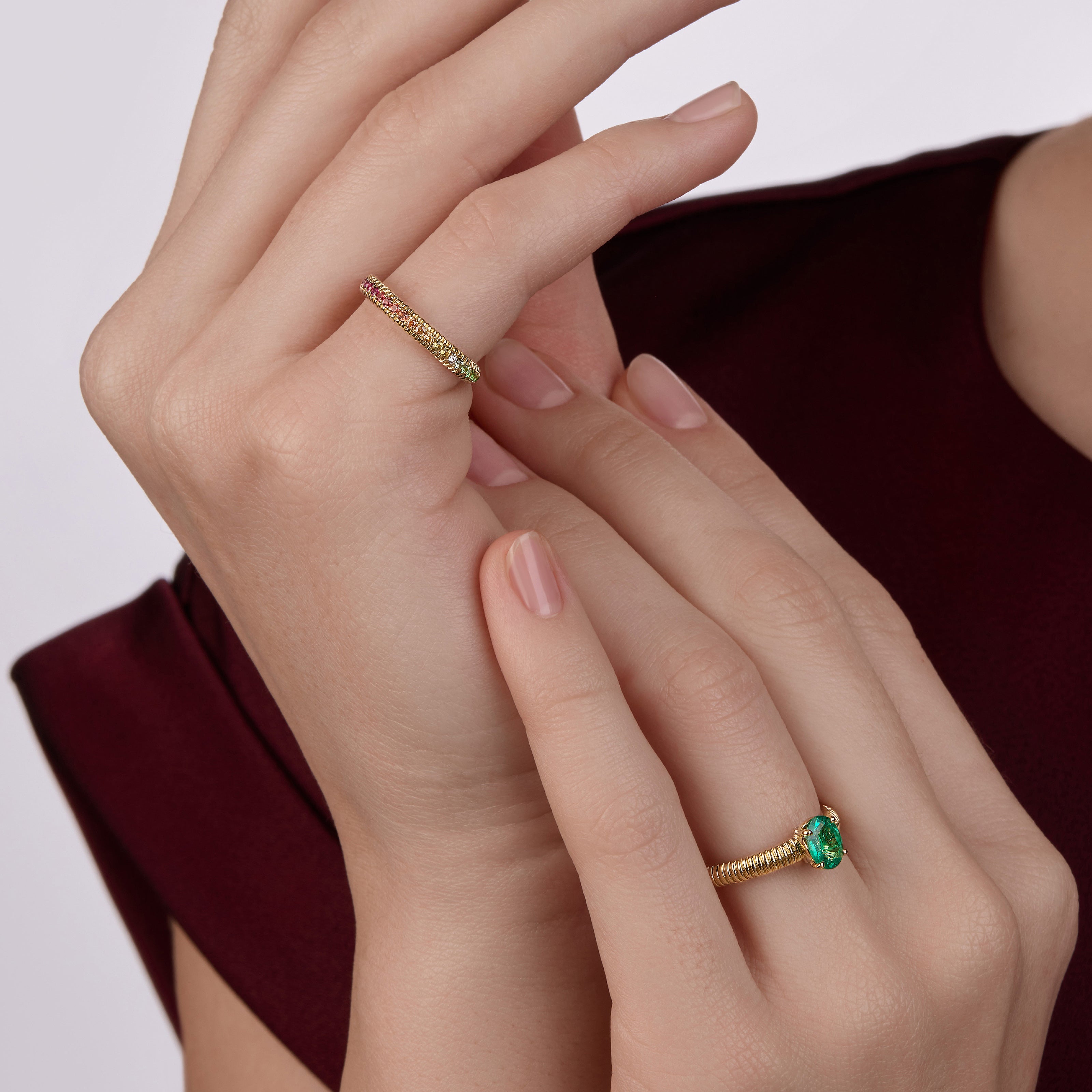 Emerald Solitaire Ring