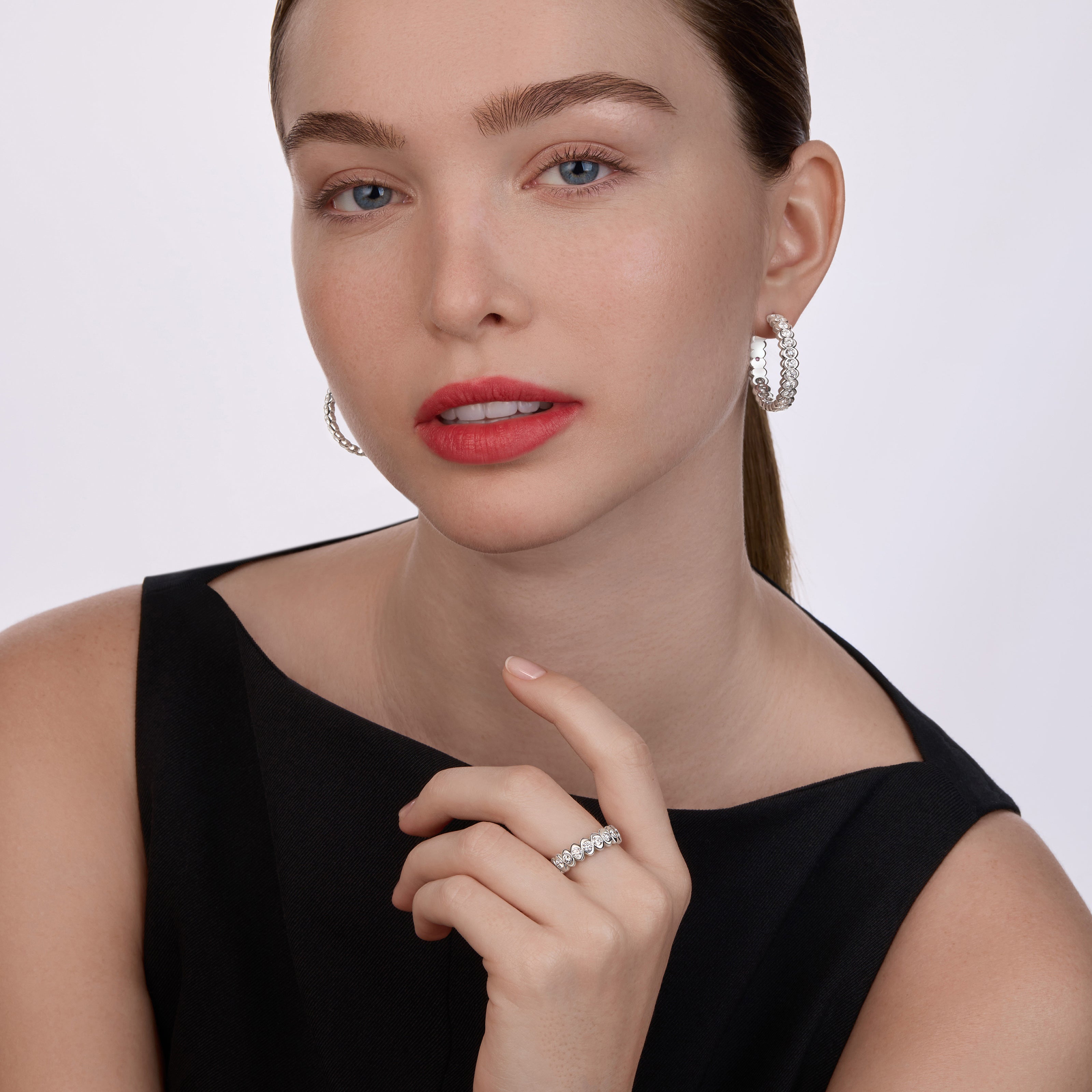 Diamond Hoop Earrings