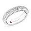 Colours of Love 5mm Wide Platinum Diamond Set Fluted Ring
