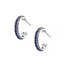 White Gold & Blue Sapphire Fluted Hoop Earrings | Fabergé