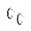 White Gold & Blue Sapphire Fluted Hoop Earrings | Fabergé