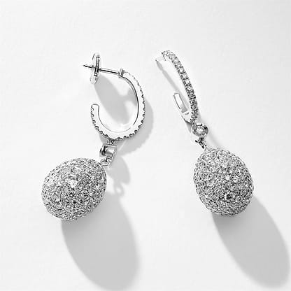 Boucle d'oreille en forme d'oeuf émail bleu Faberge style/ Cadeau Boucle d'oreille en forme d'oeuf émail bleu Faberge style/ Cadeau