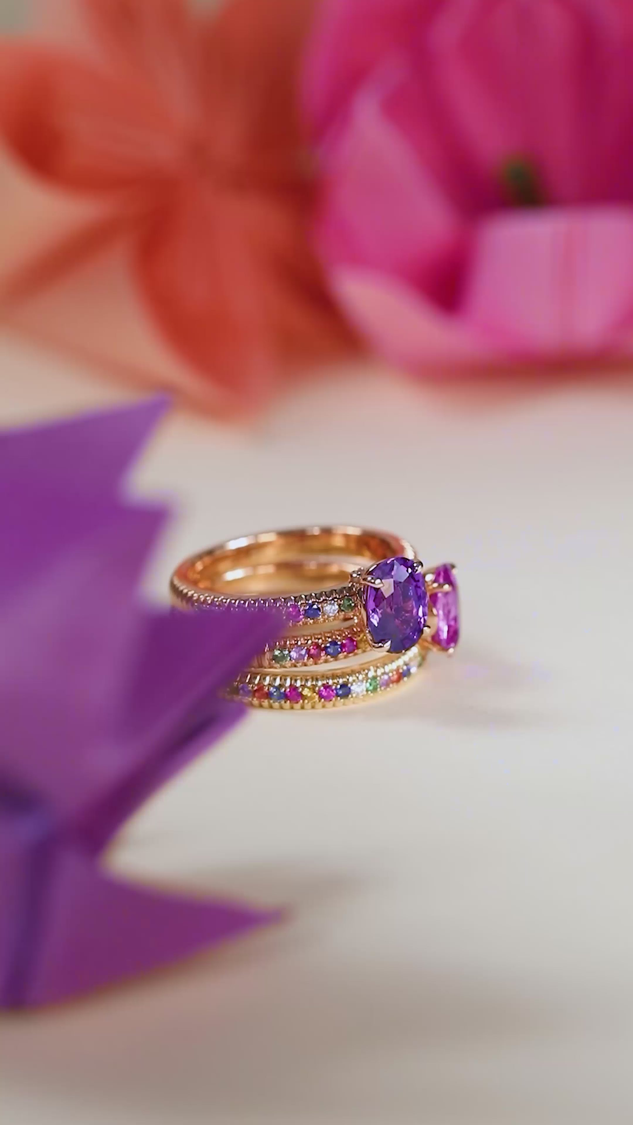 Pink Sapphire and Purple Sapphire Video