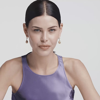 Boucles d'oreilles en forme d'œuf brossé