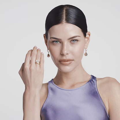 Hoop Egg Drop Earrings