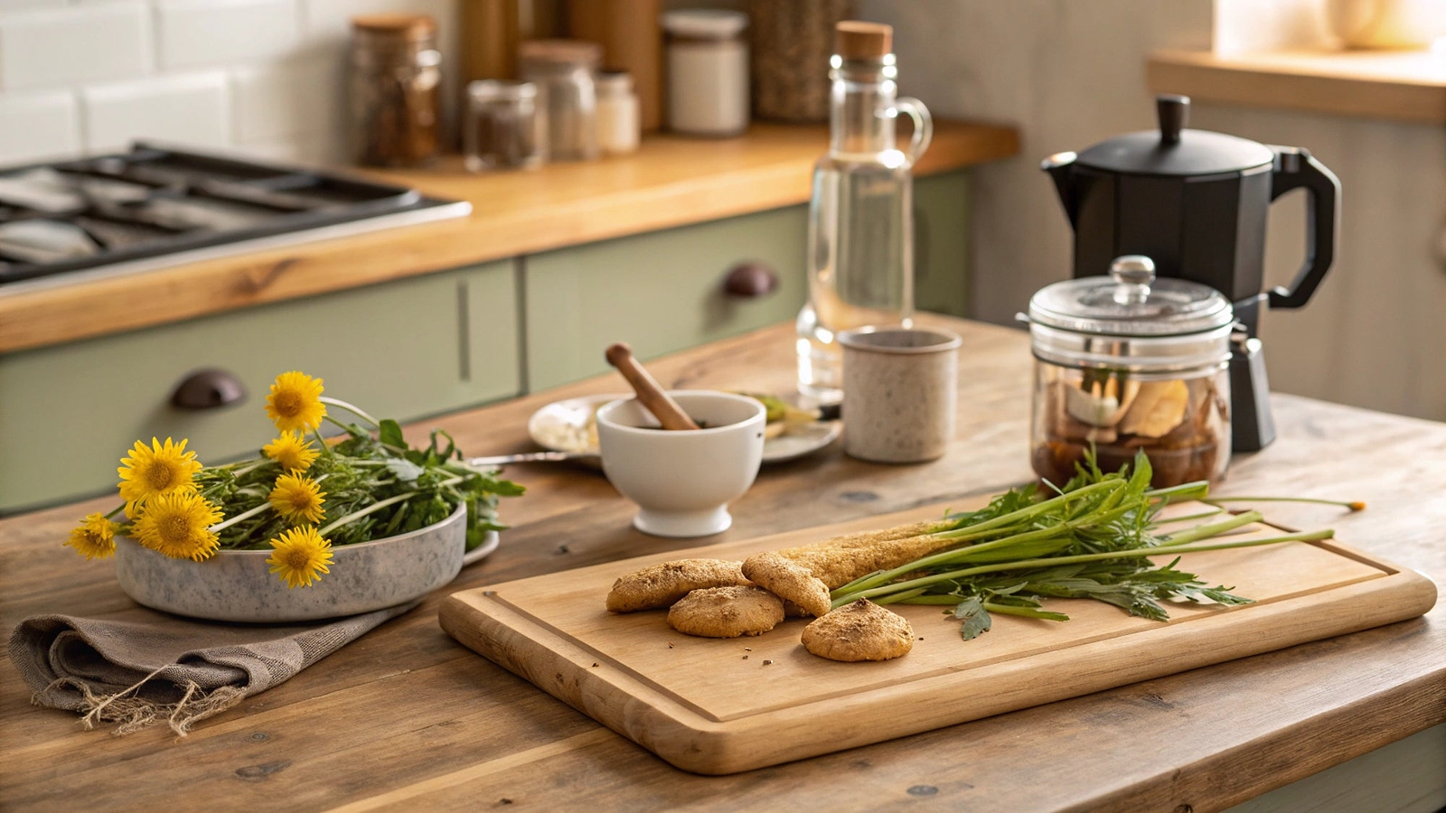 Image of Roasted Dandelion Root Caffeine-Free Coffee Recipe