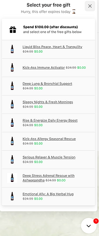 Free Gift with Purchase Pop-up