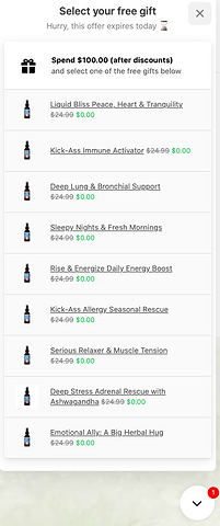 Free Gift with Purchase Pop-up
