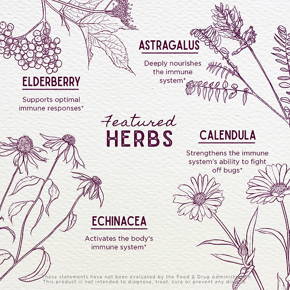 Featured Herbs in Daily Immune Builder For Kids