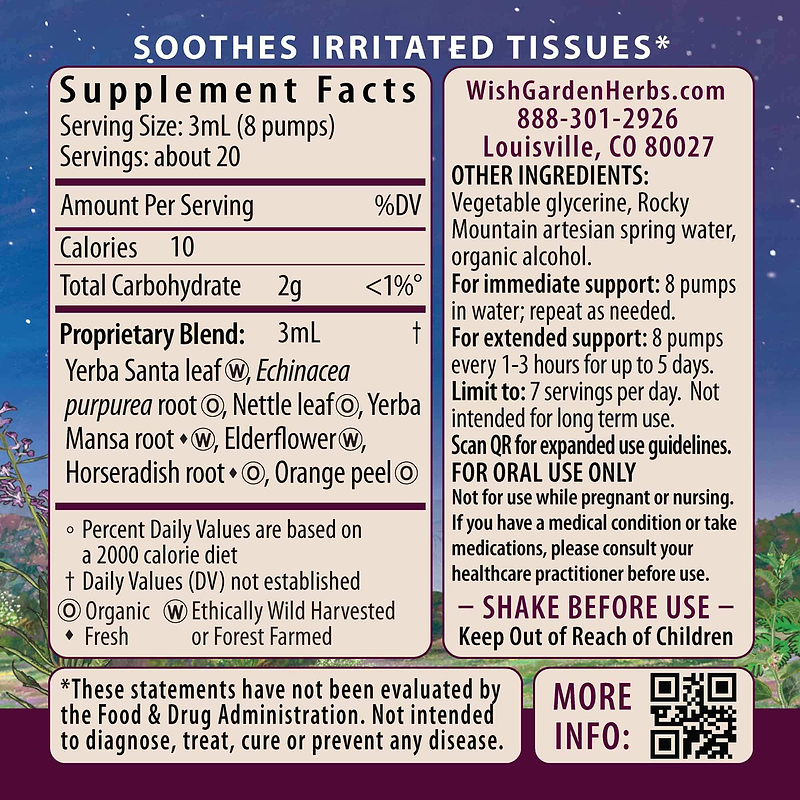 Kick-Ass Allergy & Sinus Soother Ingredients & Supplement Facts