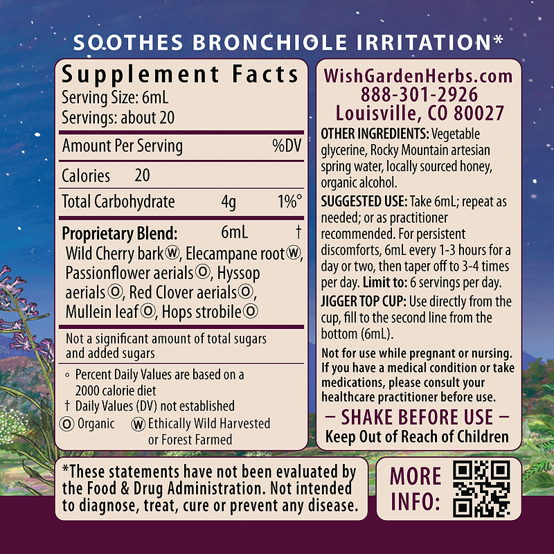 Serious PM Cough Soothing Syrup Ingredients & Supplement Facts