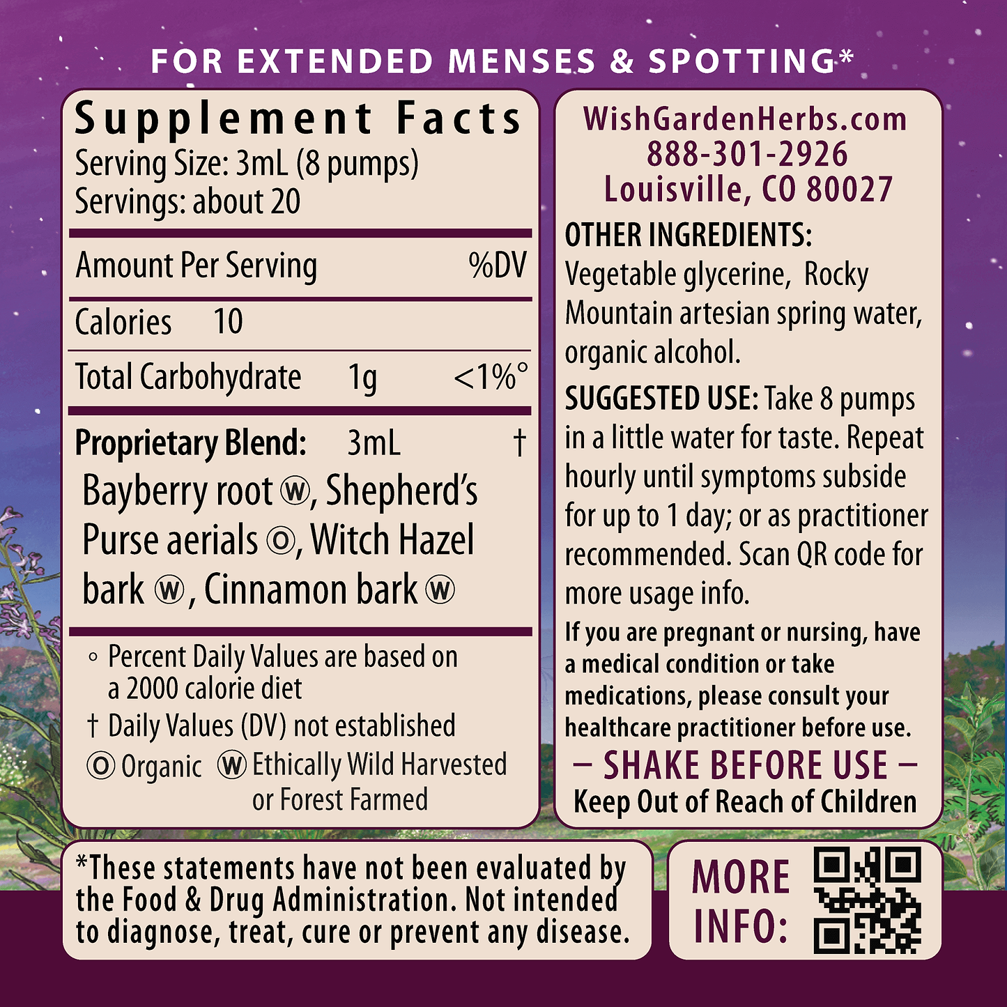 Flow Stopper Lingering Cycle Ingredients & Supplement Facts