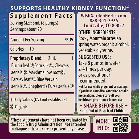 Kidney Strength Daily Support Ingredients & Supplement Facts