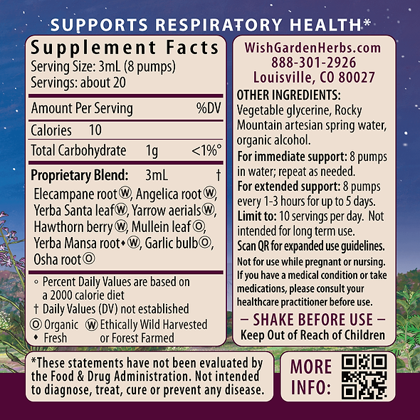 Deep Lung Ingredients & Supplement Facts