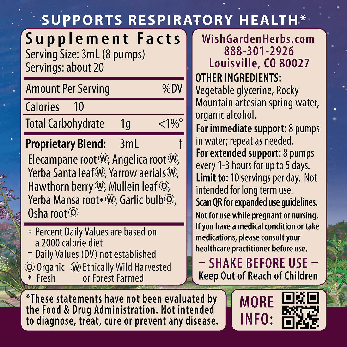 Deep Lung & Bronchial Support Ingredients & Supplement Facts