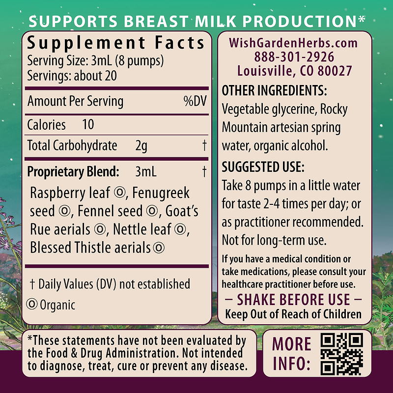 Milk Rich Supply Booster Ingredients & Supplement Facts