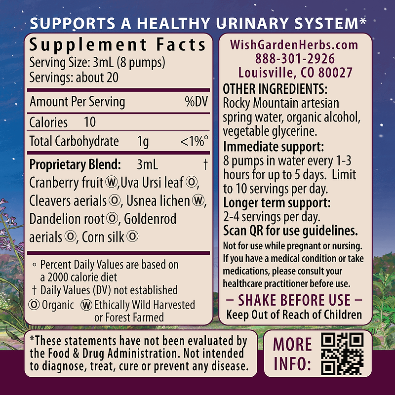 Urinary Strength Active Support Ingredients & Supplement Facts