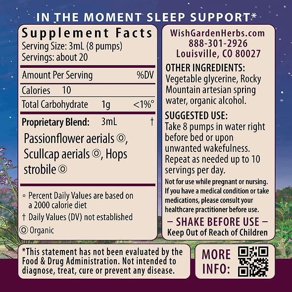 Sleepy Nights & Fresh Mornings Ingredients & Supplement Facts