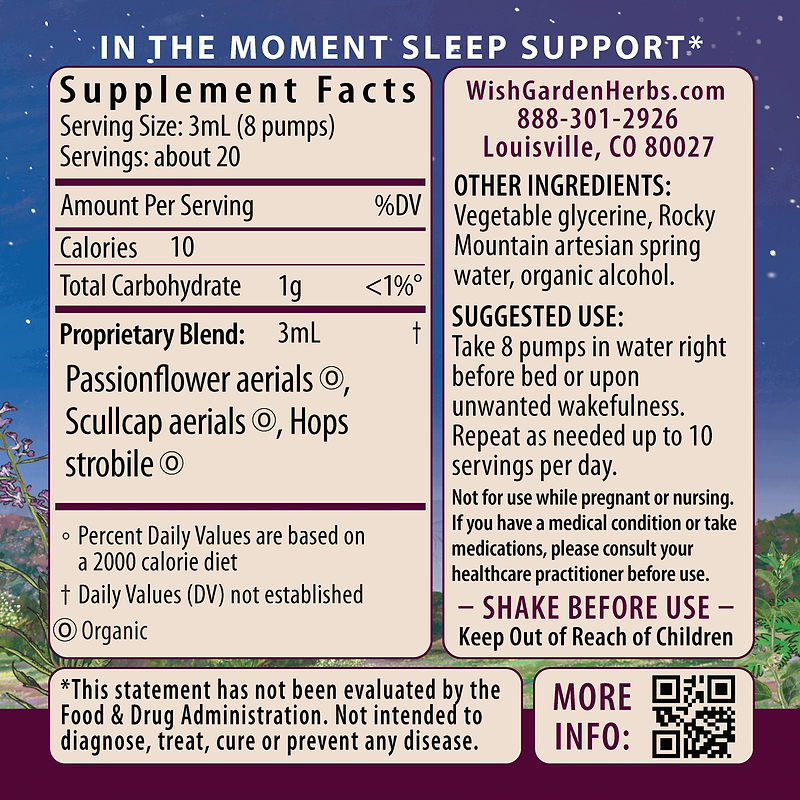 Sleepy Nights & Fresh Mornings Ingredients & Supplement Facts