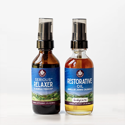 Recover and Restore Bundle with Restorative Oil + Serious Relaxer Tincture