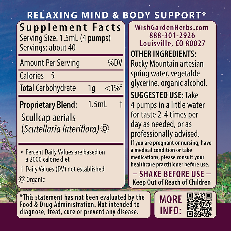 Scullcap Ingredients & Supplement Facts