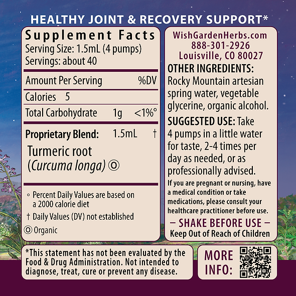 Turmeric Ingredients & Supplement Facts