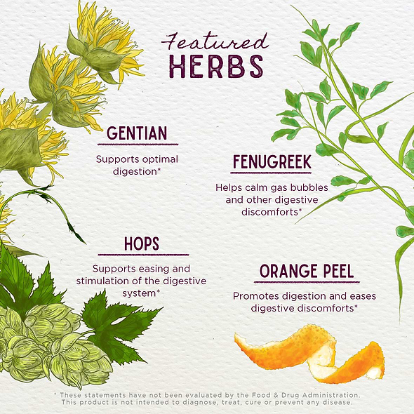 Featured Herbs in Badass Bitters Digestive Aid