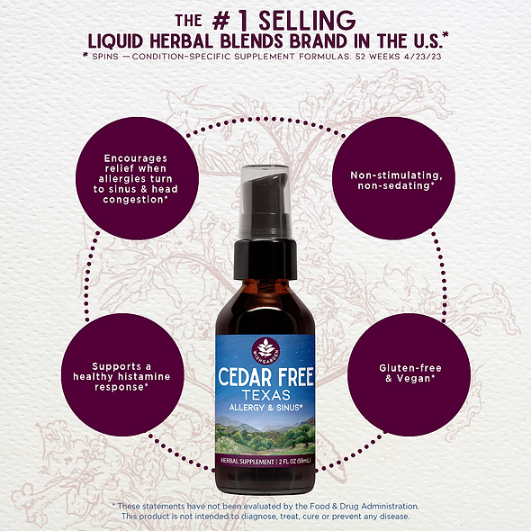 Cedar-Free Texas Allergy & Sinus Benefits
