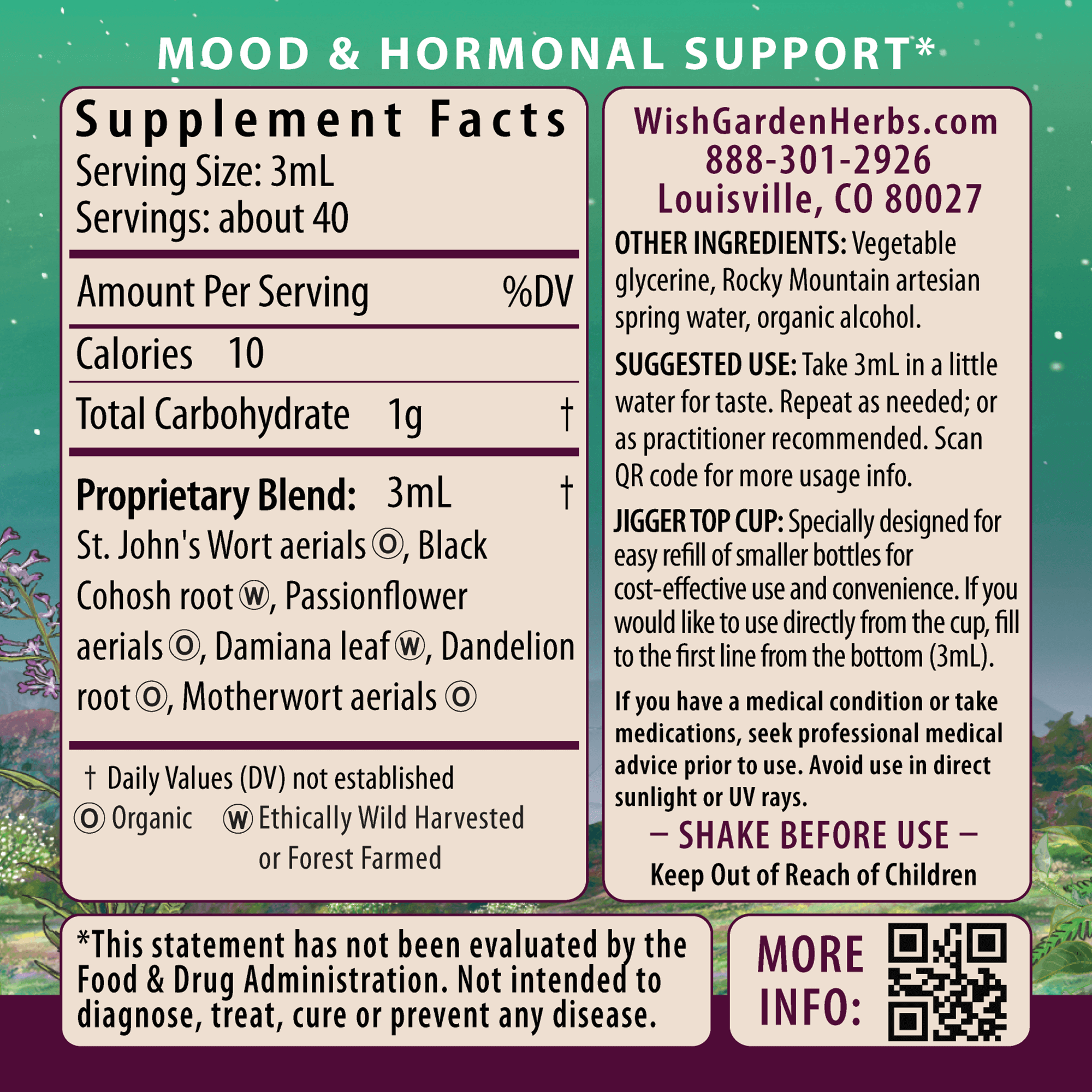 Postpartum Emotional Baby Blues Ingredients & Supplement Facts