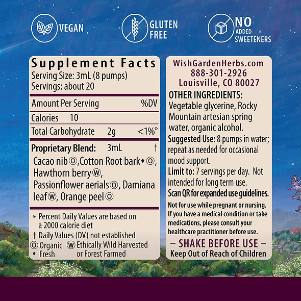 Liquid Bliss Mood Elevator Ingredients & Supplement Facts