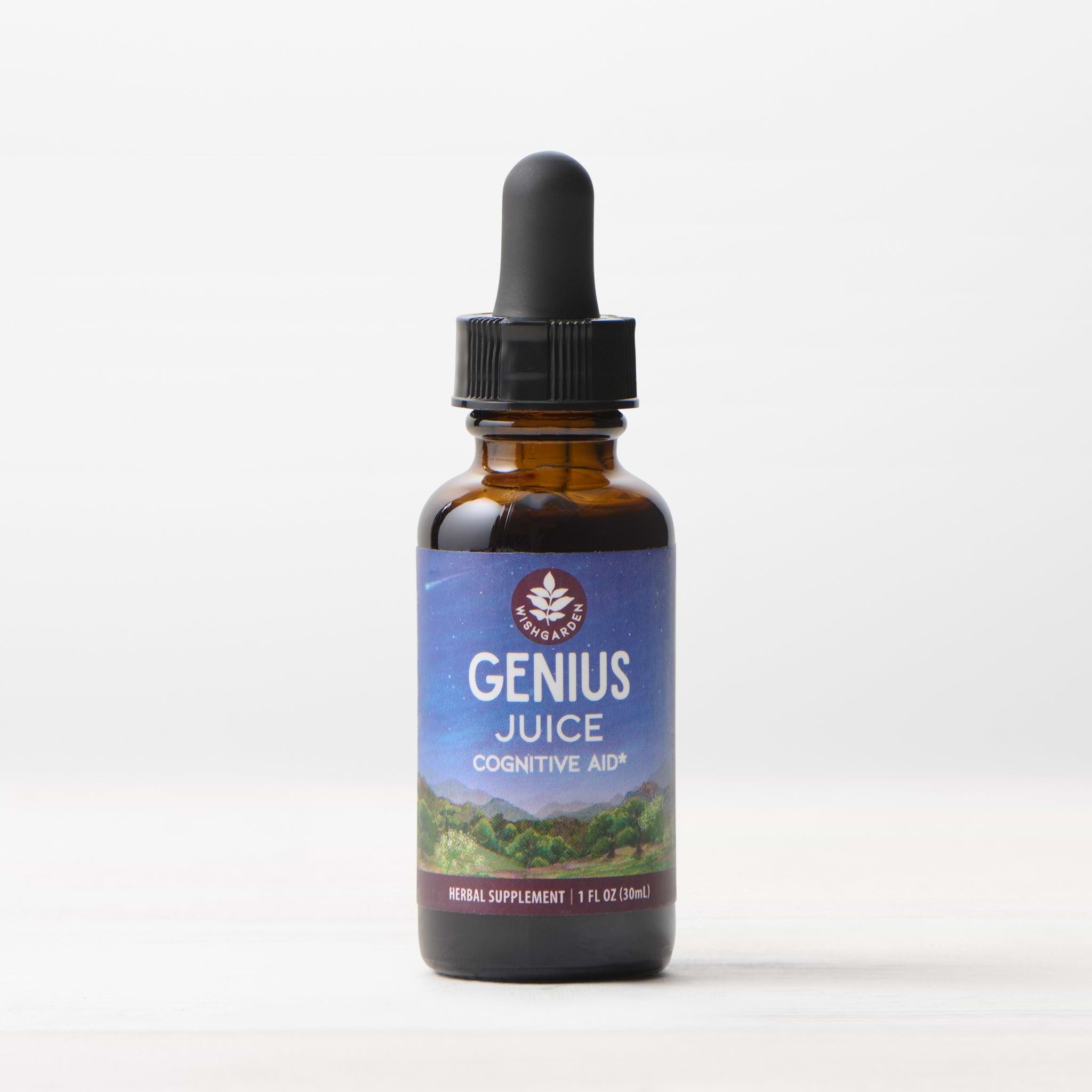 Genius Juice Refresh & Focus | WishGarden Herbs 4oz Jigger Genius Juice Refresh & Focus | WishGarden Herbs 4oz Jigger