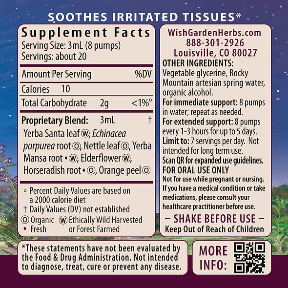 Kick-Ass Allergy & Sinus Soother Ingredients & Supplement Facts